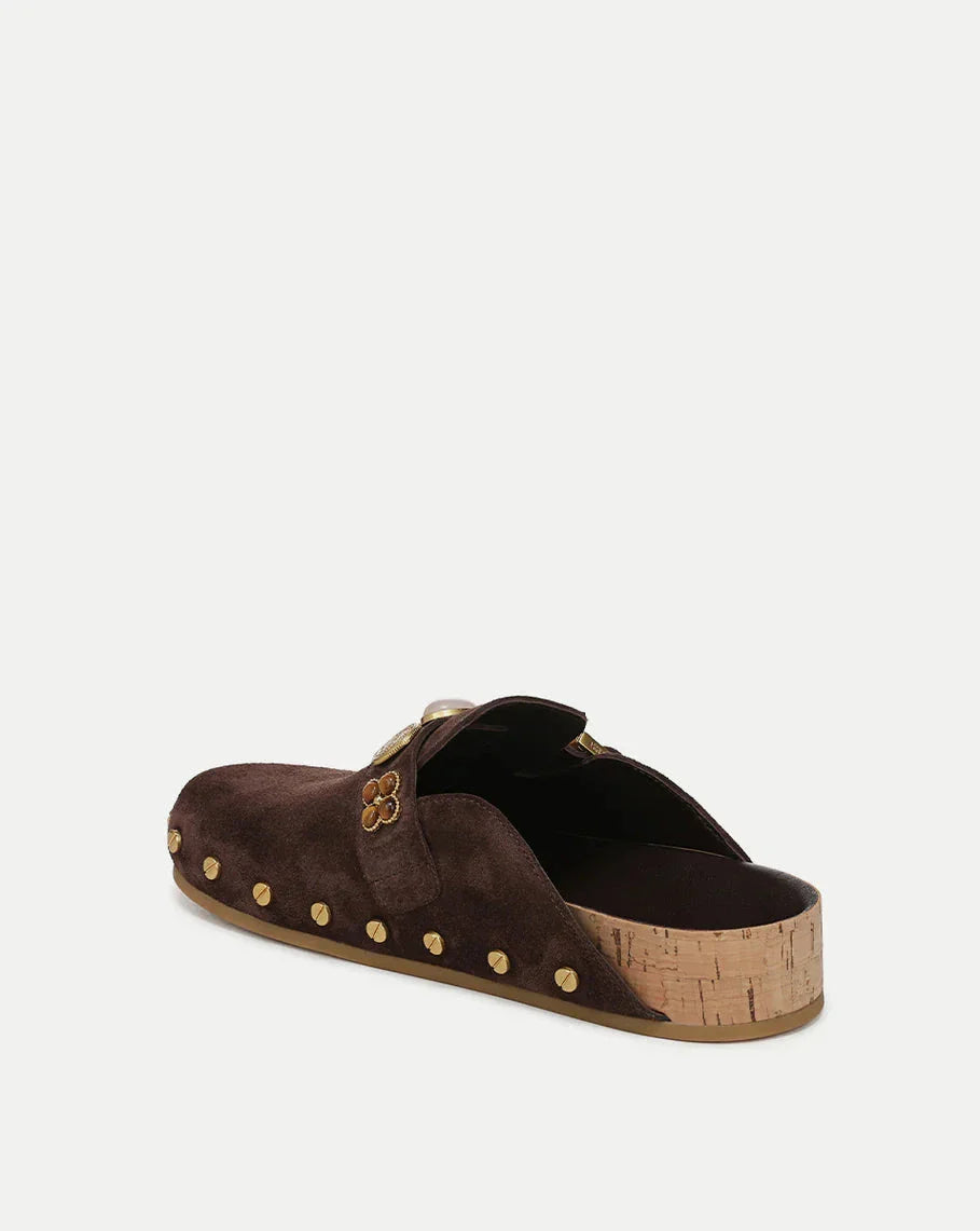 Fern Embellished Clog Espresso