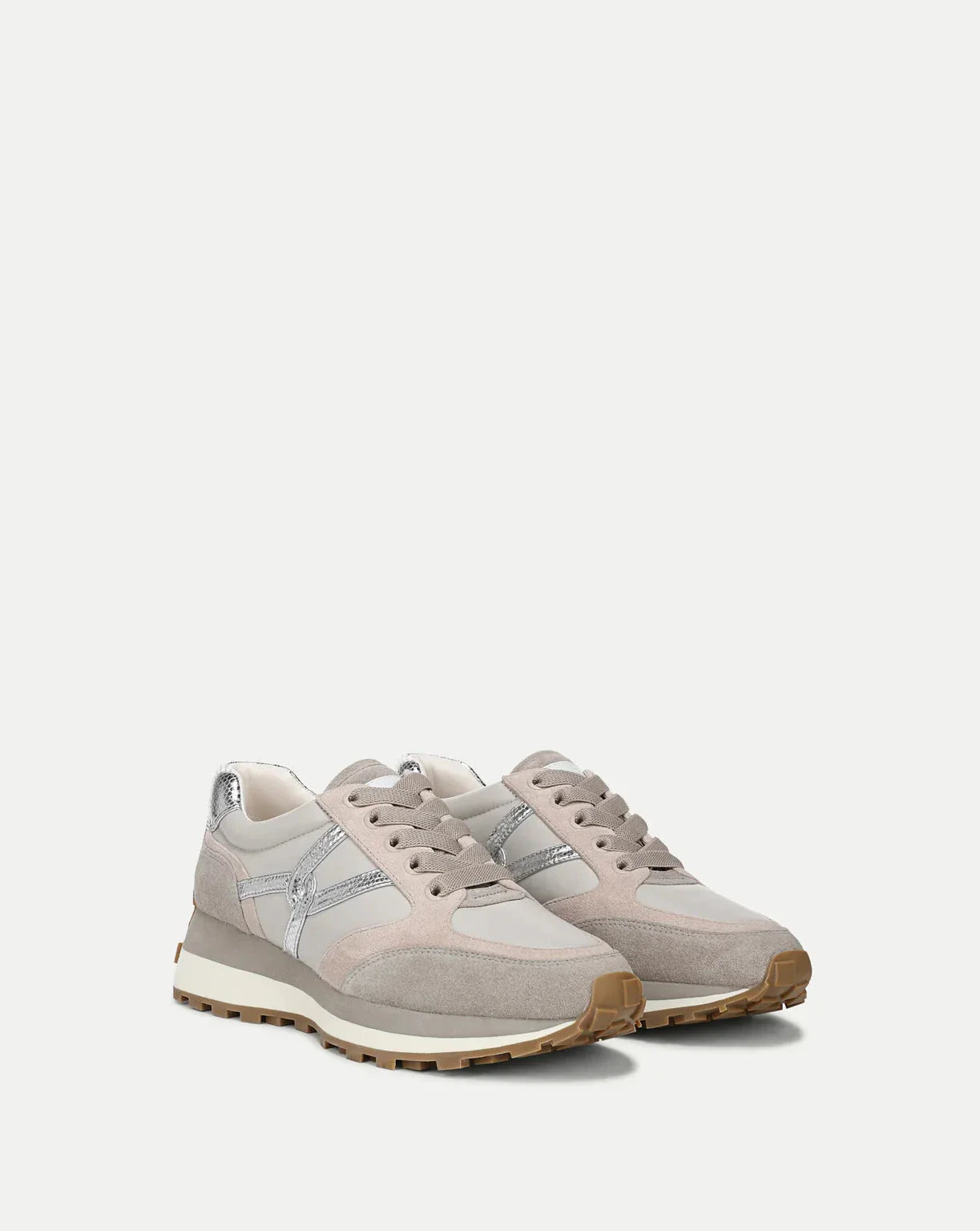 Valentina Sneaker Suede Grey Metallic