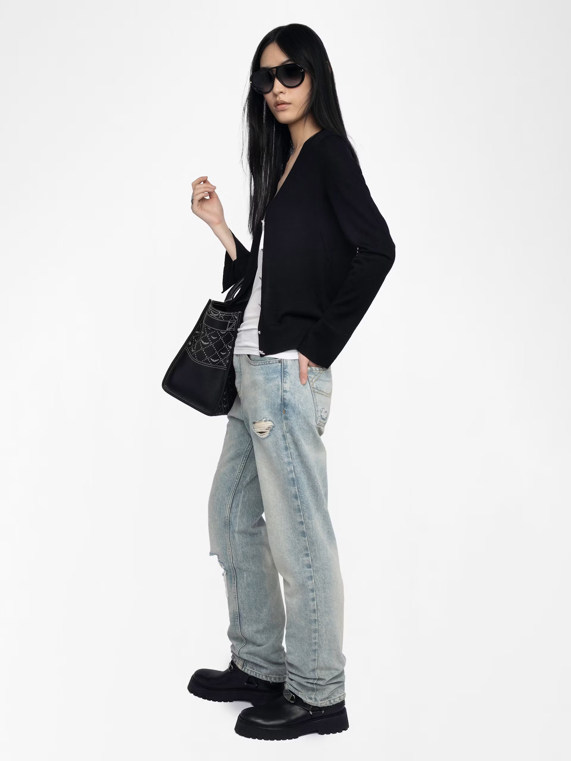 Jemma Wool Cardigan Black