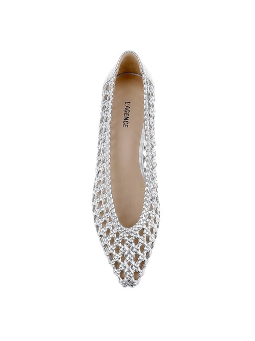 Alsace Ballet Flat Silver Leather