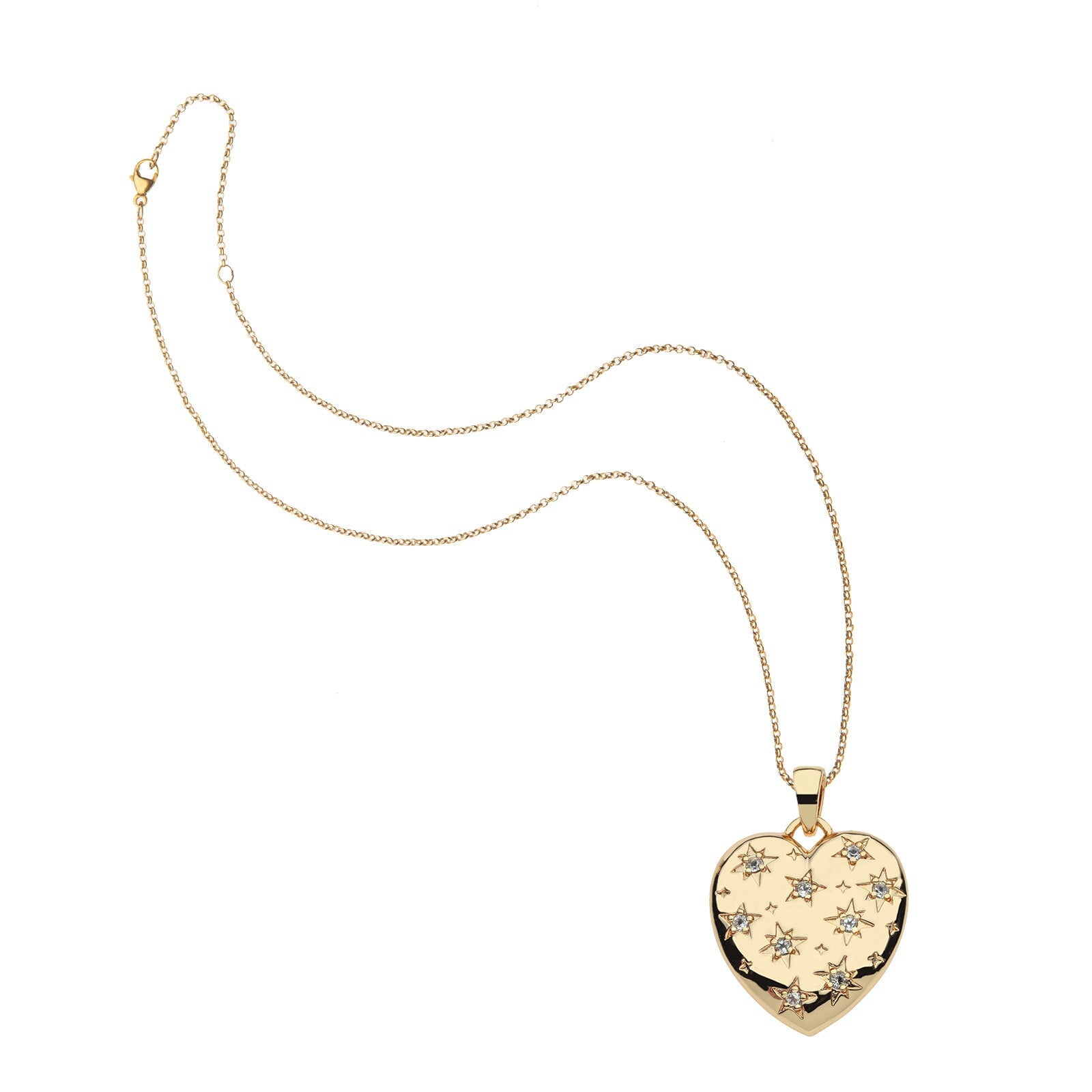 Love Set In The Stars Pendant 16-18" Classic Rolo