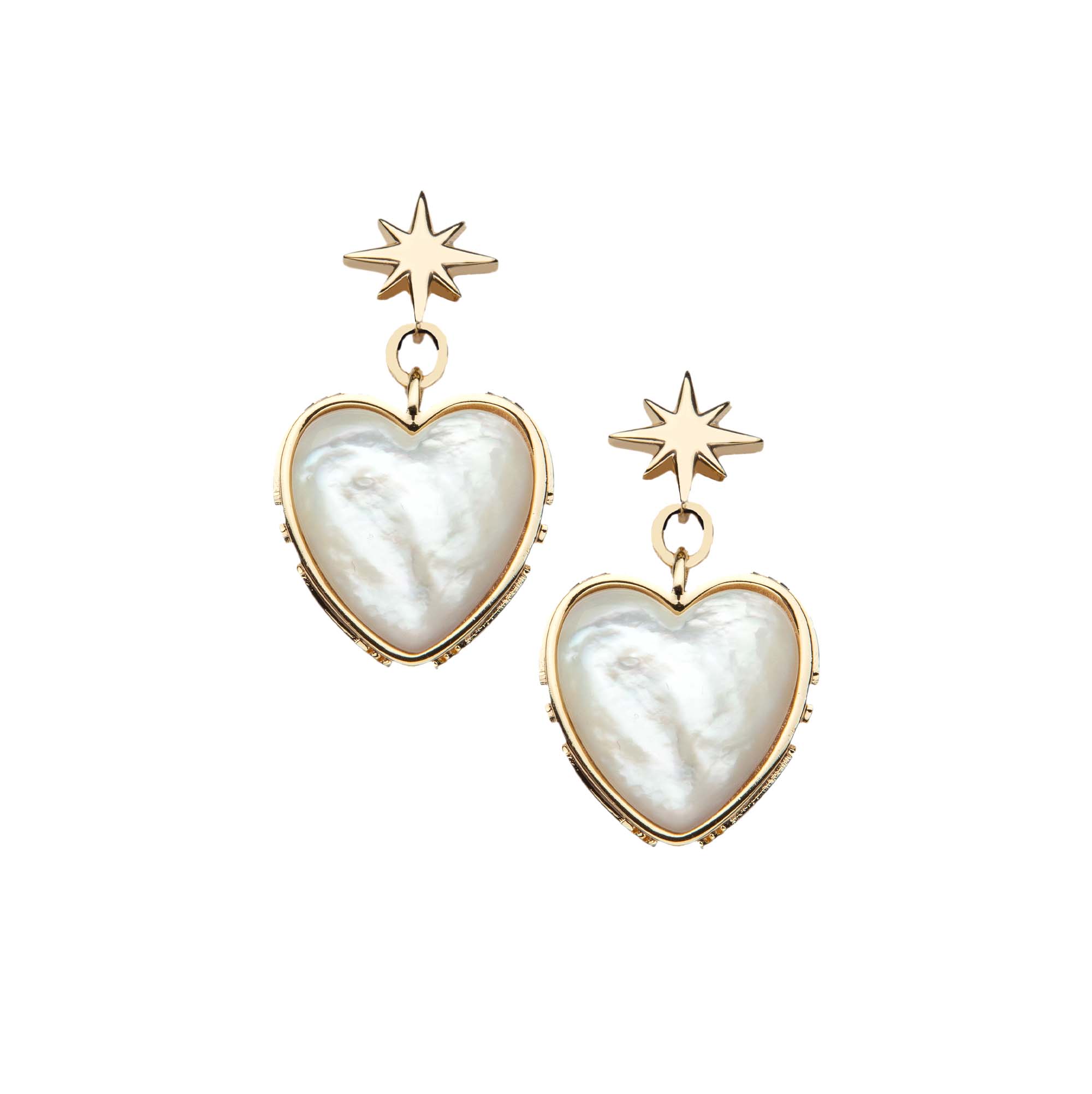 Love From The Heart Mother Of Pearl Earrings