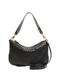 Moyen Messenger Woven Diagonal Black