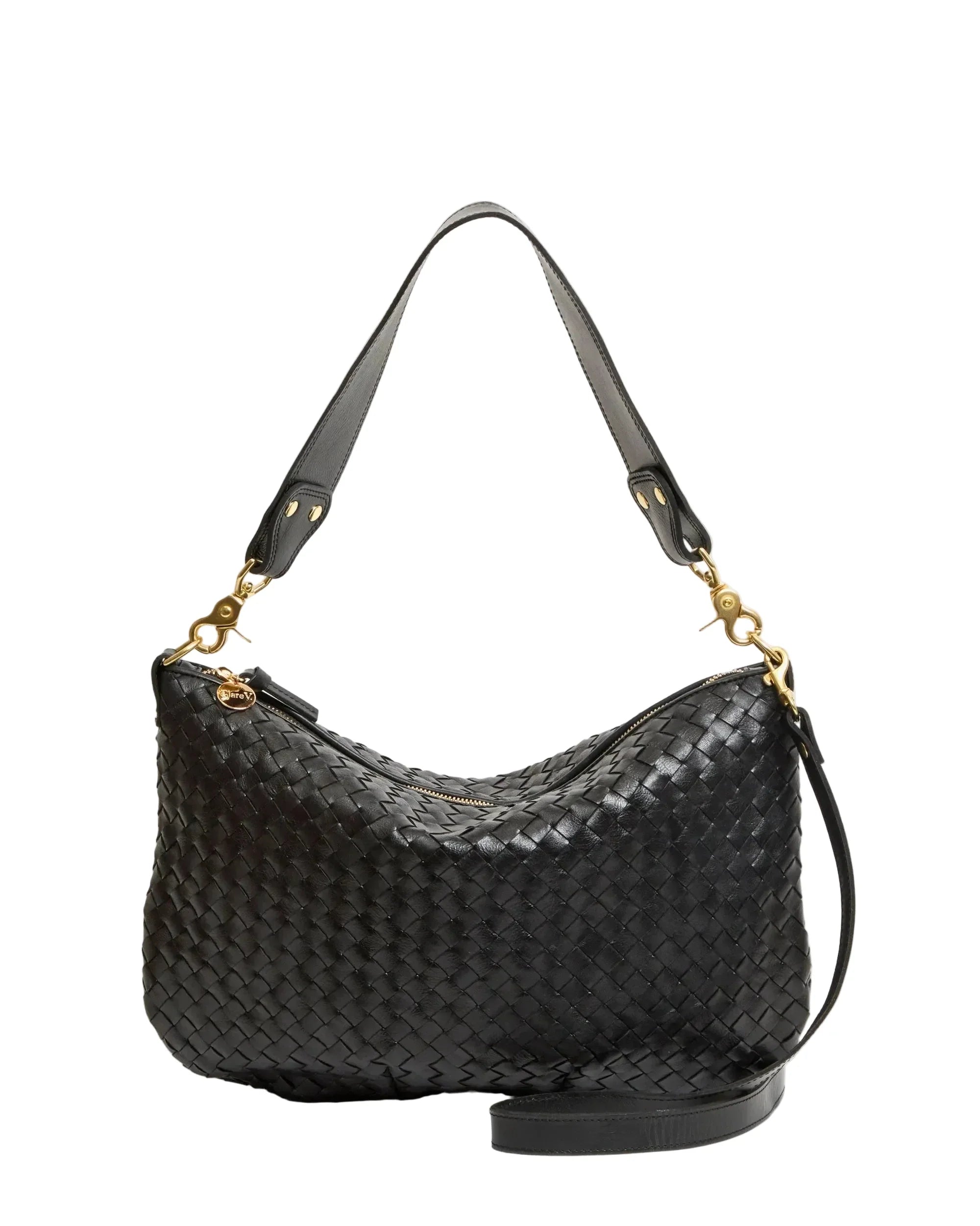 Moyen Messenger Woven Diagonal Black