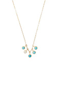 Delilah Charm Necklace Turquoise Mix