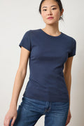 Short Sleeve Crew Dark Navy