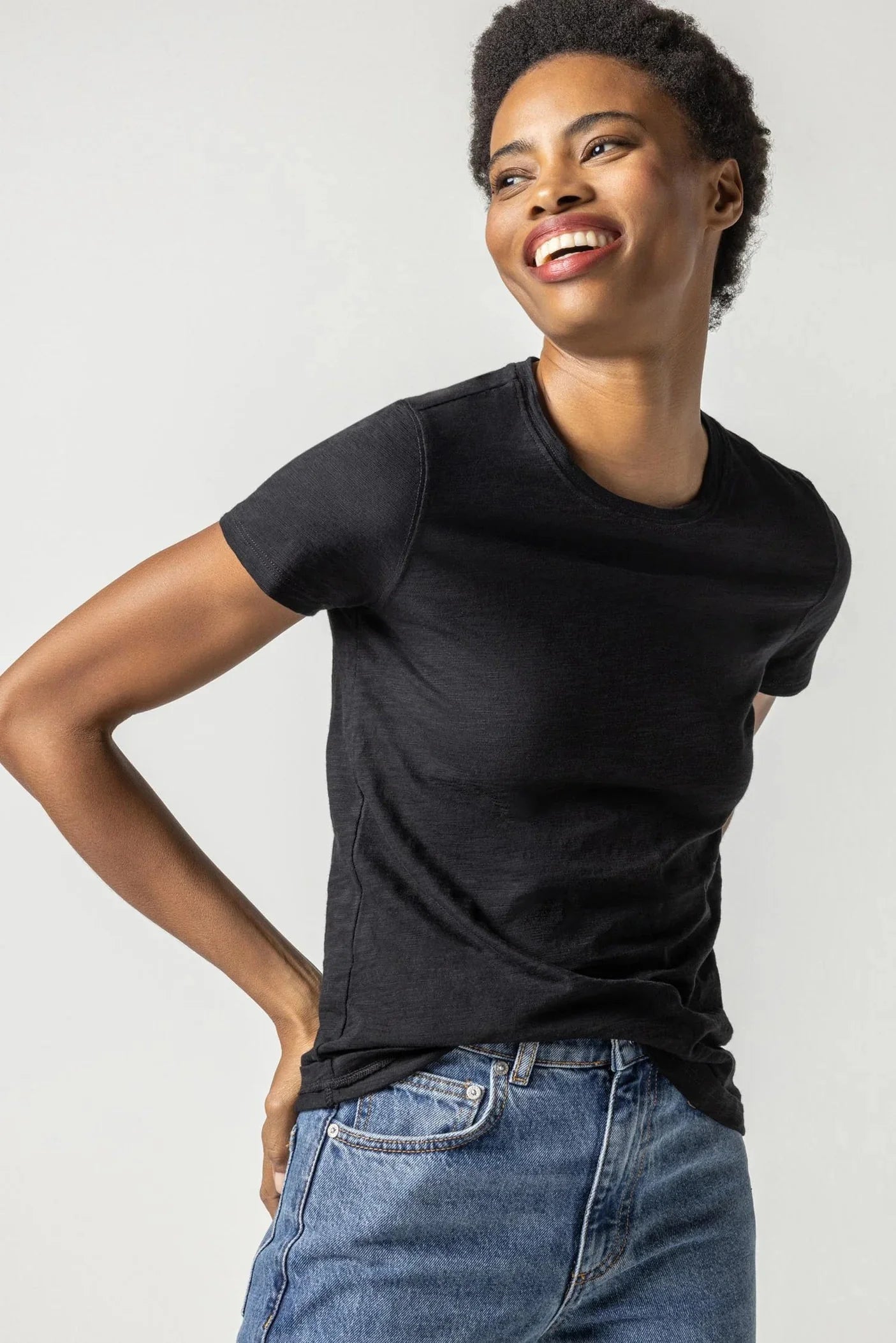 Short Sleeve Crewneck Black