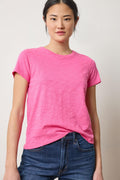 Short Sleeve Back Seam Crewneck Rosebud