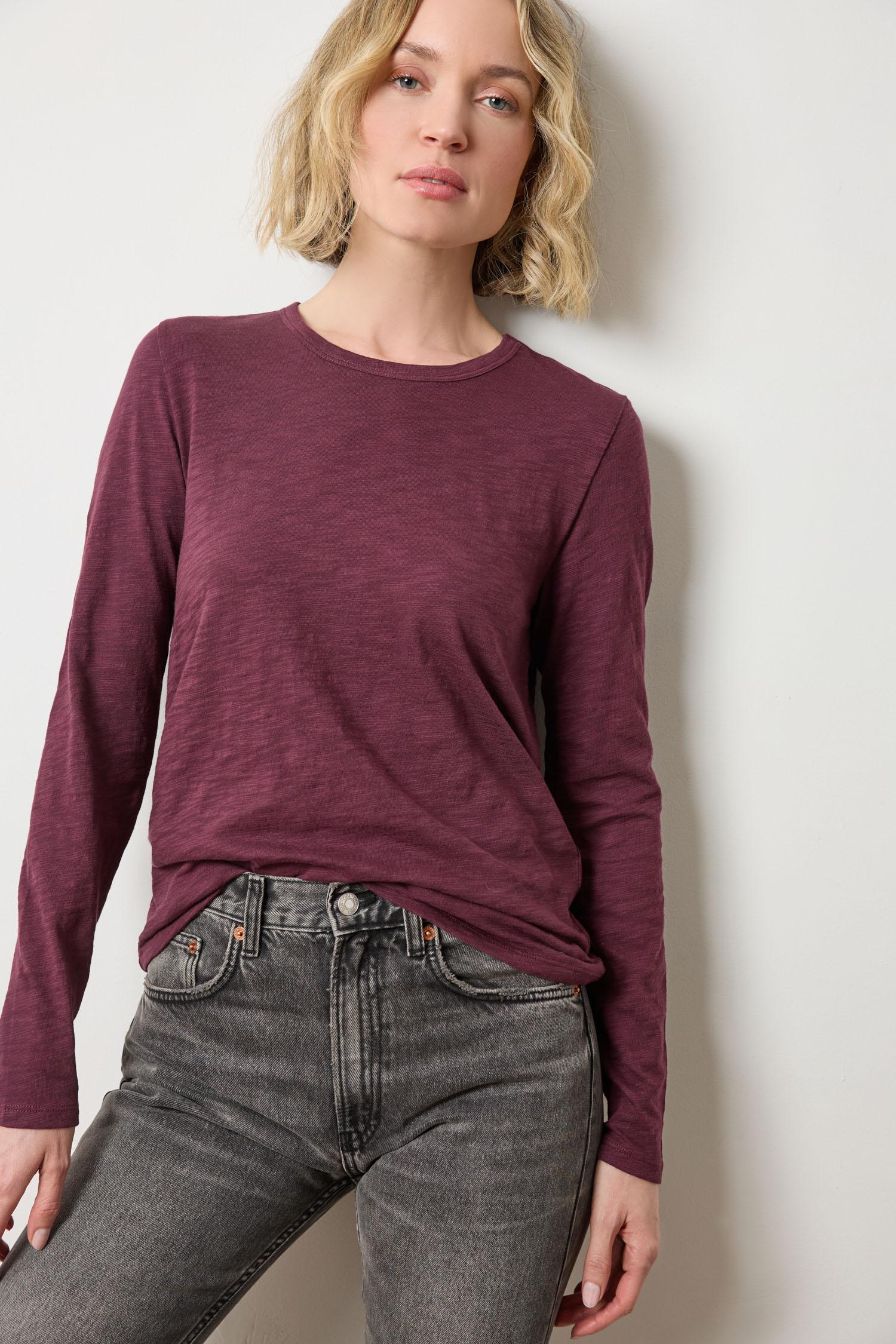 Long Sleeve Crewneck Merlot