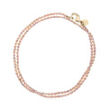 Double Wrap Rice Pearl Necklace Pink