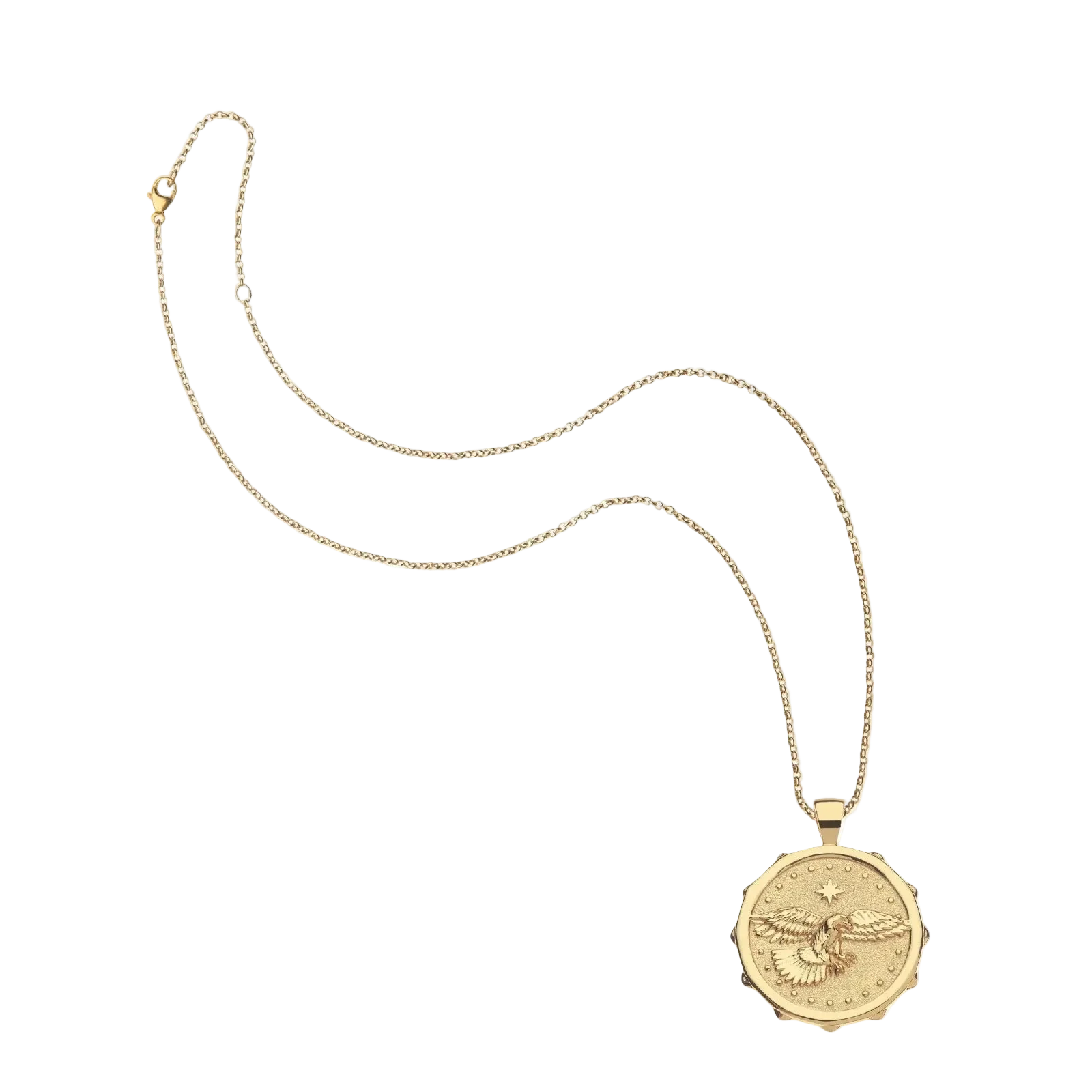 Protect Eagle Original Pendant Coin 16-18" Classic Rolo