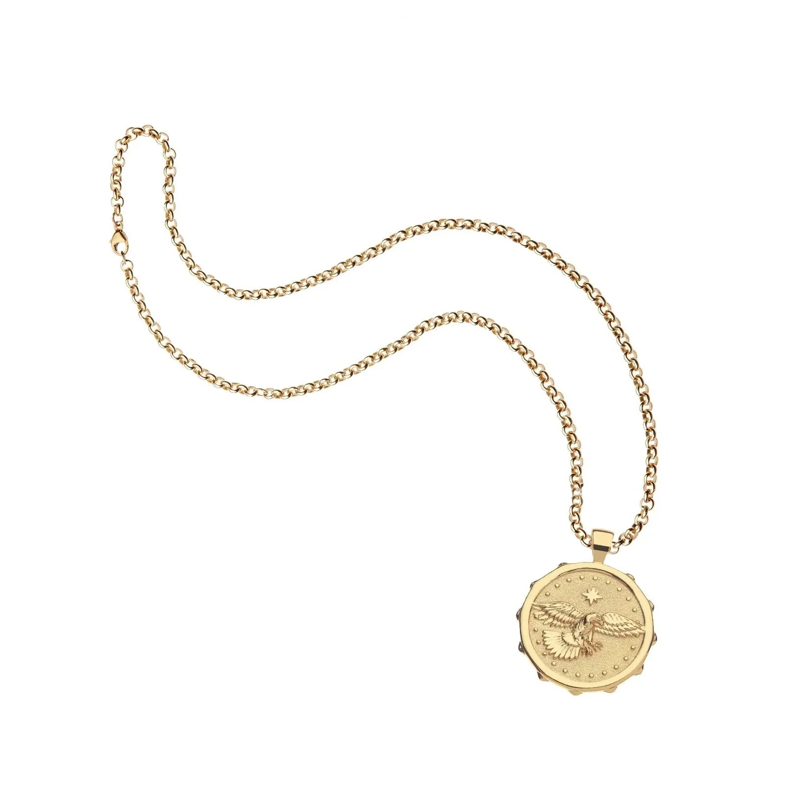 Protect Eagle Original Pendant Coin 18" Grande Rolo