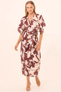 Hadassa Dress Chocolate Flora Mix