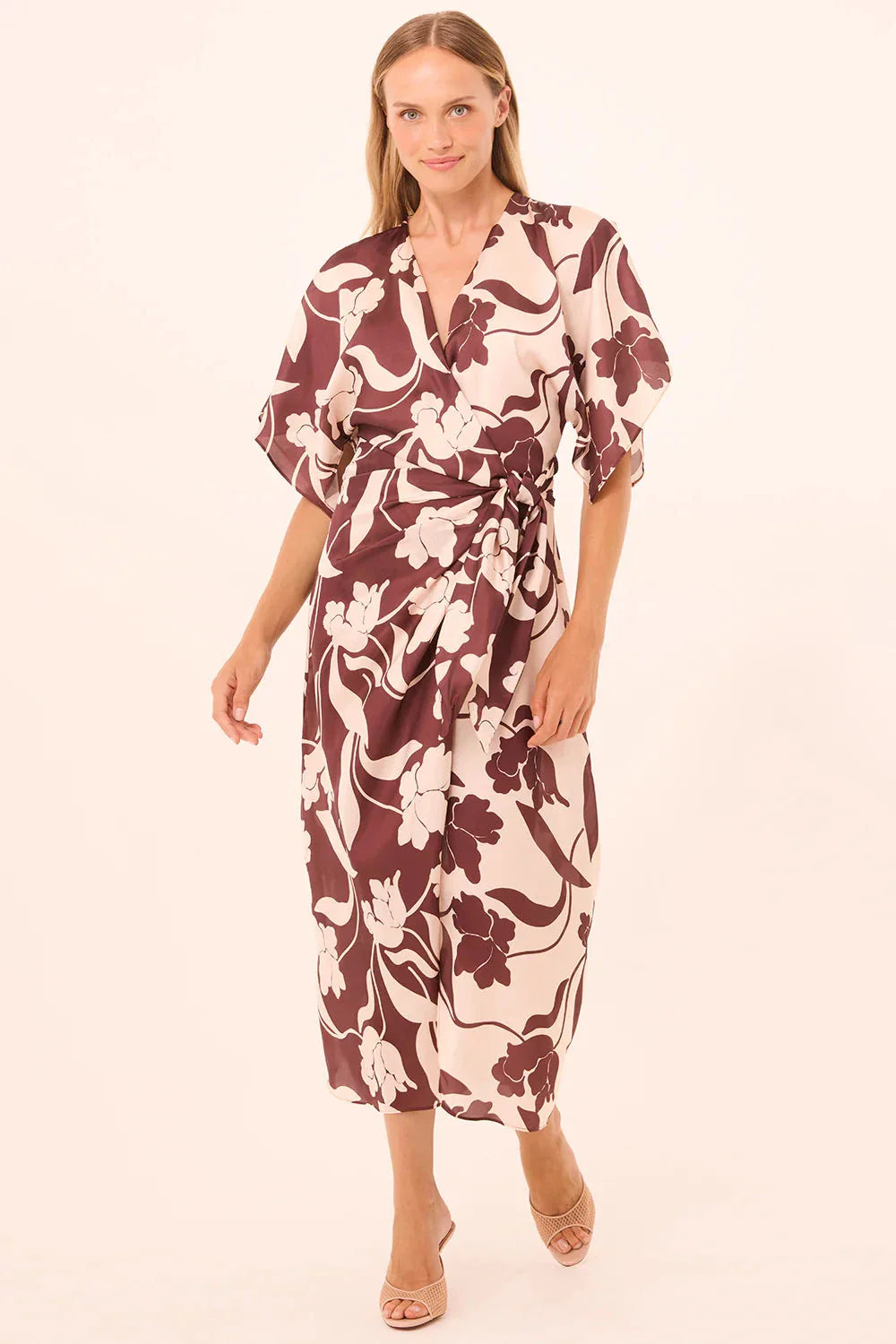 Hadassa Dress Chocolate Flora Mix