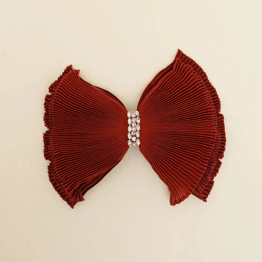 Houston Bow Hair Clip Red Multi