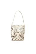 Mccall Laser Cut Leather Bucket Bag Cream