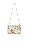 McCall Laser Cut Leather Clutch Cream