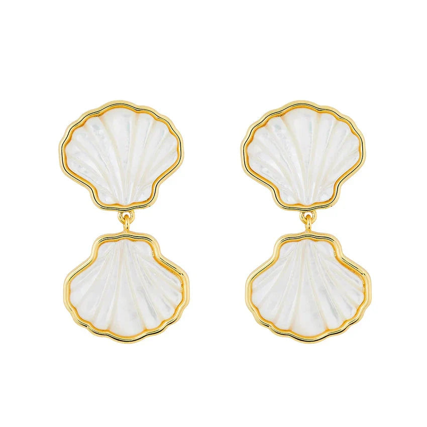 Sankaty Scallop Double Earring