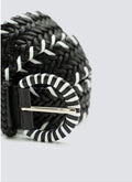 16 Ply Handwoven Belt Black/White