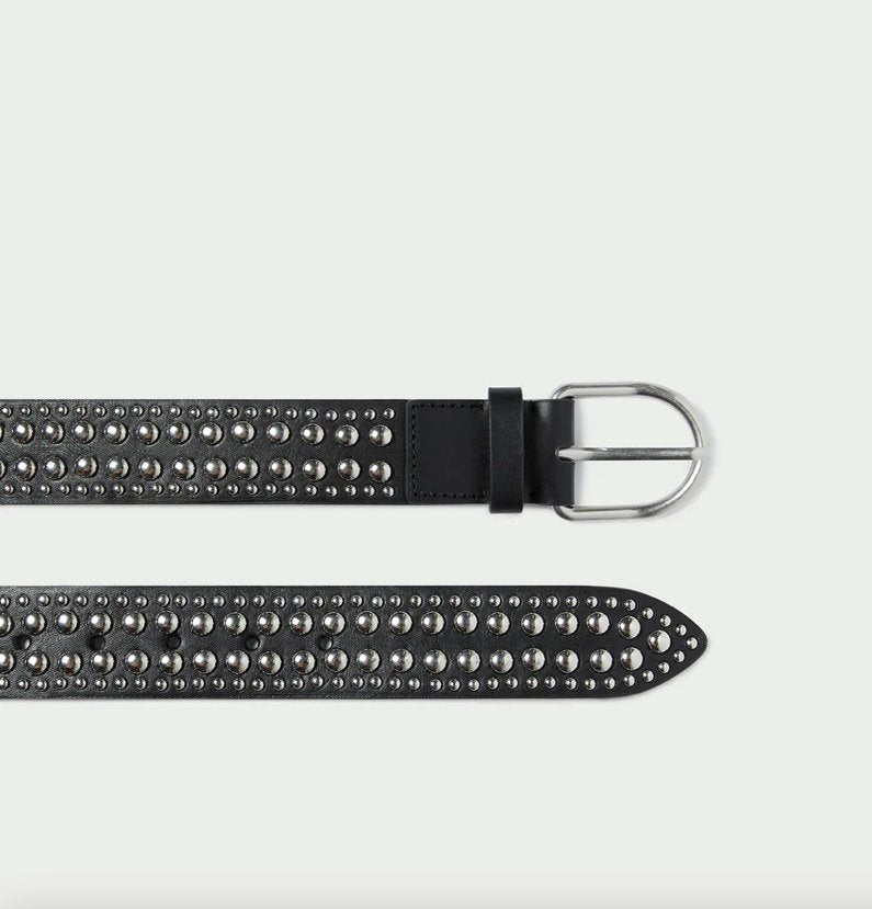 Isaac Studded Belt Black/Silver