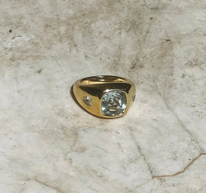Giulia Gem Ring Aqua Marine