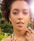 Gold 1.75" Hollow Post Hoop