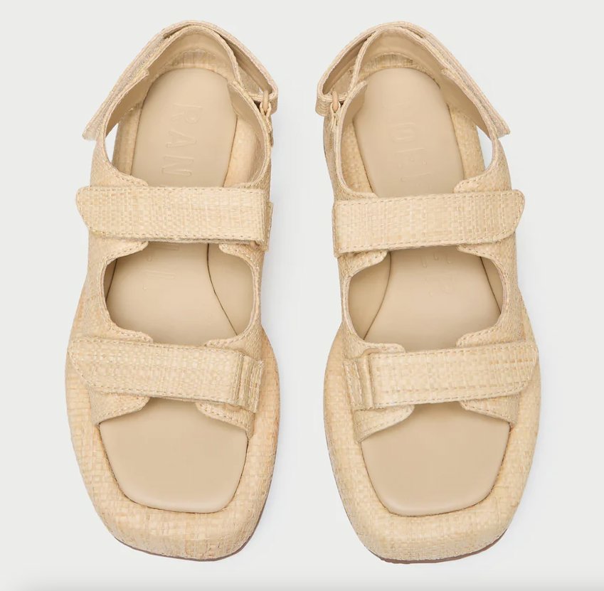 Blaise Platform Sandal Natural Raffia