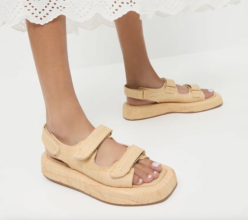 Blaise Platform Sandal Natural Raffia