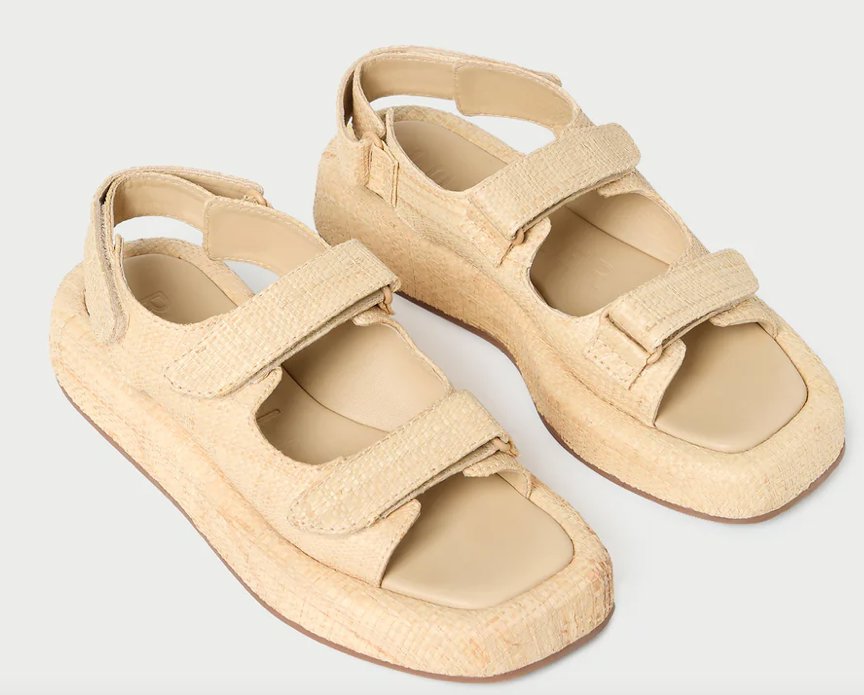 Blaise Platform Sandal Natural Raffia
