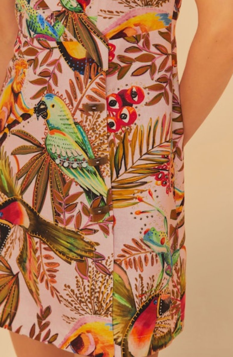 Into The Jungle Mini Dress Pink