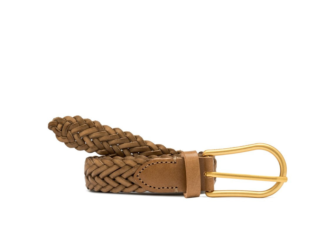 Braided Leather Belt Cuoio