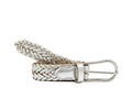 Braided Leather Belt Argento