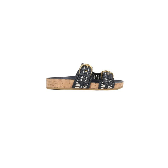 Prue Woven Leather Sandal Eclipse/Coconut