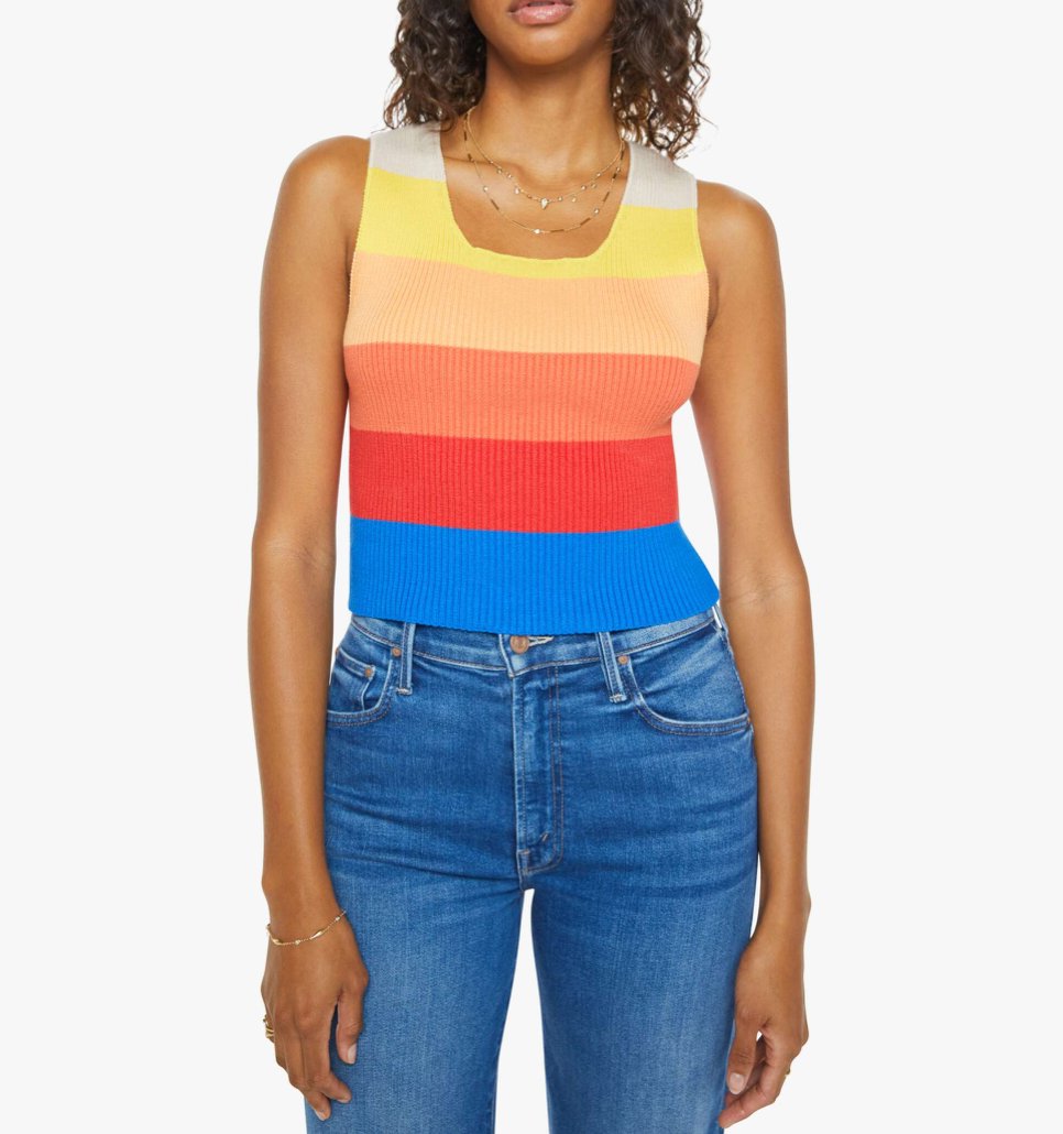 The Round Neck Rib Tank Over The Horizon