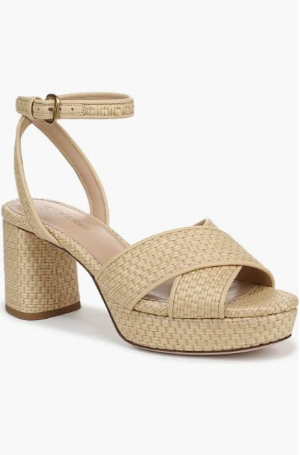 Danika Ankle Strap Platform Sandal Natural