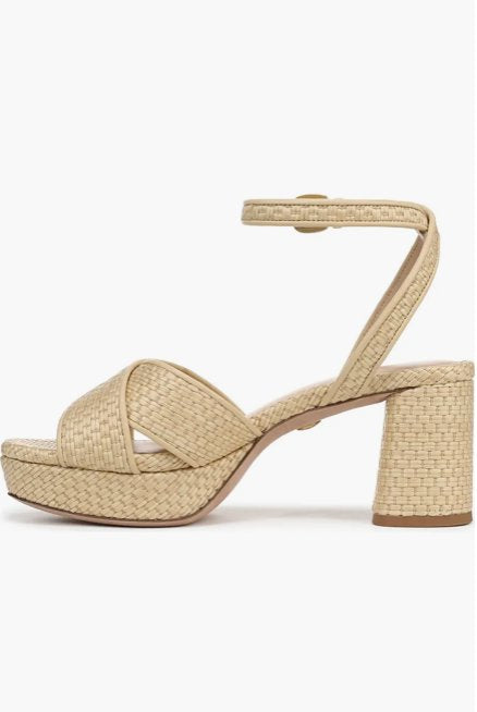 Danika Ankle Strap Platform Sandal Natural