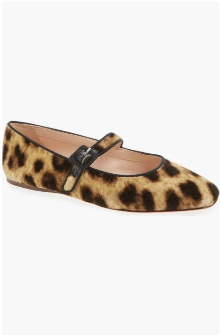 Ginger Mary Jane Flat Leopard