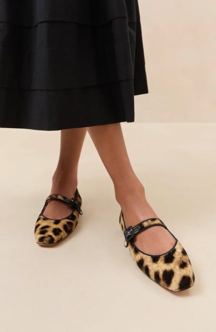 Ginger Mary Jane Flat Leopard