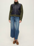 Patra Mixed Media Jacket Navy/Army Melange