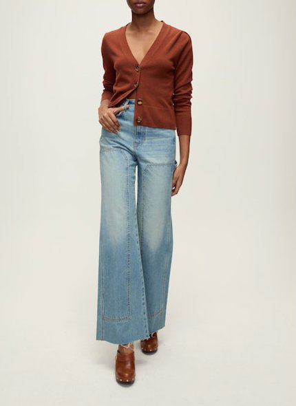 Solene Cashmere Cardigan Orange Brandy