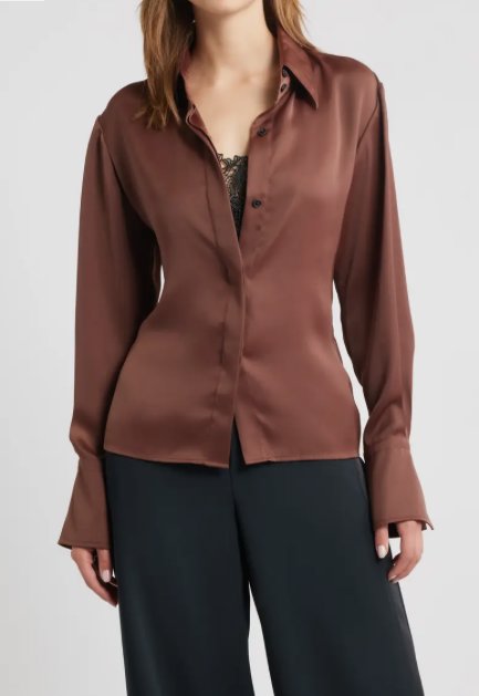 Venus Popover Blouse Umber