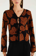 Leopard Hearts Knit Cardigan