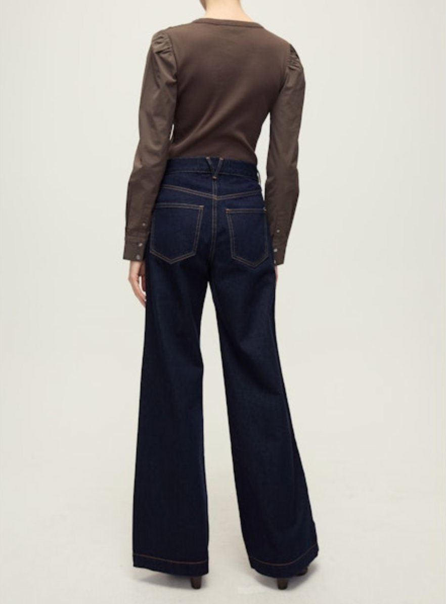 Fersia Mixed Media Tee Dark Umber