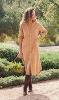 Rory Maxi Shirtdress Camel Corduroy