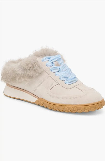 Izzey Plush Sneaker Taupe Suede