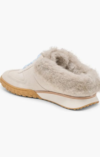 Izzey Plush Sneaker Taupe Suede