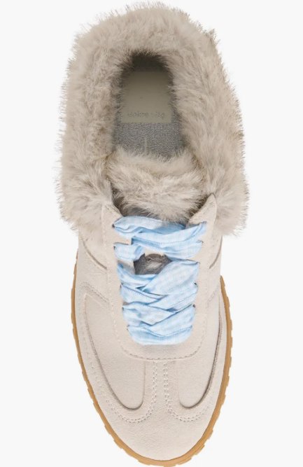Izzey Plush Sneaker Taupe Suede