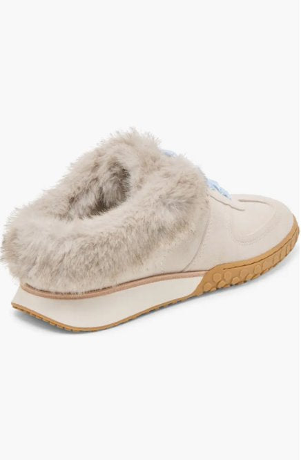 Izzey Plush Sneaker Taupe Suede