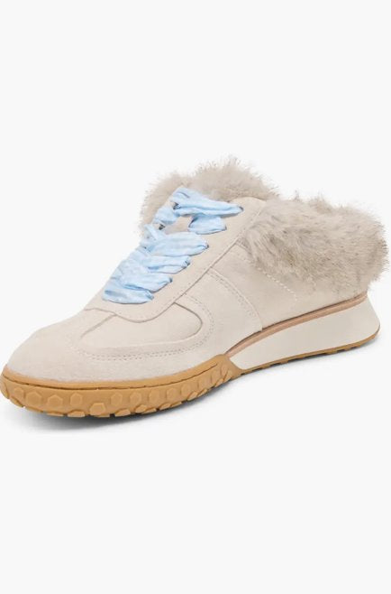 Izzey Plush Sneaker Taupe Suede
