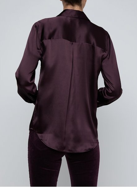 Divya Silk Shirt Dark Malbec